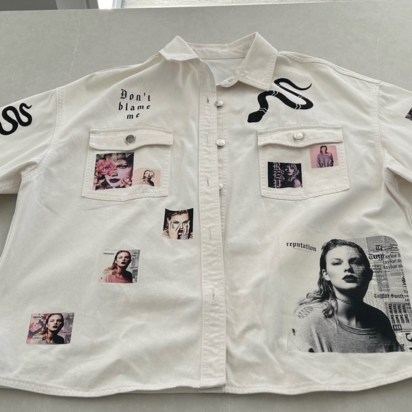 Custom made Taylor Swift Reputation denim jacket XL - Picture 7 of 13